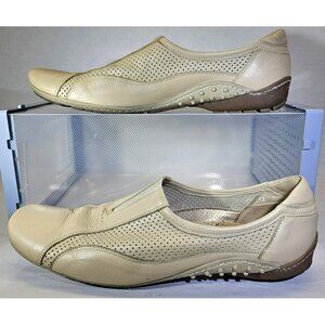 Sesto Meucci Women's "CHERA" Natural Maxicalf Leather Slip-On Shoes Size 12N